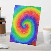 Rainbow Tie-Dye Alcohol Ink Sockelschild (In SItu)