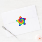 Rainbow Tie-Dye Alcohol Ink Stern-Aufkleber (Umschlag)