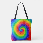 Rainbow Tie-Dye Alcohol Ink Tasche (Rückseite)