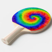 Rainbow Tie-Dye Alcohol Ink Tischtennis Schläger (Vorderseite)