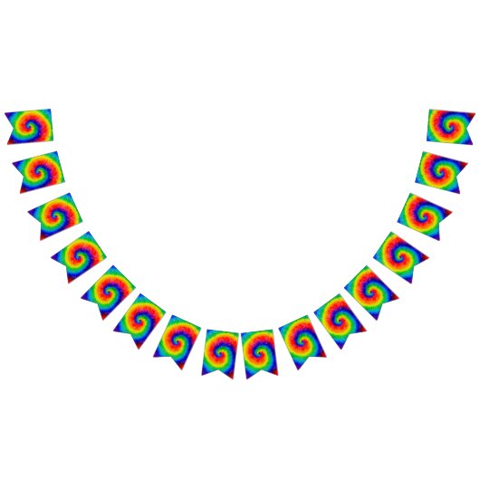 Rainbow Tie-Dye Alcohol Ink Wimpelkette (Alle)