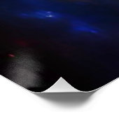 Rainbow TieDye Blackhole Galaxy Glossy Poster (Ecke)