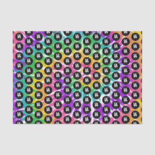 Rainbow Tiedye Print Tissue Paper Seidenpapier