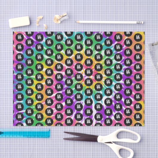 Rainbow Tiedye Print Tissue Paper Seidenpapier (Handwerk)