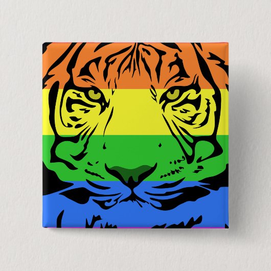 Rainbow Tiger Button (Vorderseite)