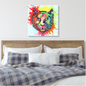 Rainbow Tiger Leinwanddruck (Insitu (Schlafzimmer))