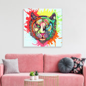 Rainbow Tiger Leinwanddruck (Insitu (Wohnzimmer))