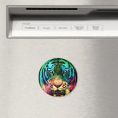 Rainbow Tiger Magnet (In Situ (Geschirrspüler))