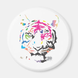 Rainbow Tiger Magnet