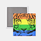 Rainbow Tiger Magnet (Vorderseite/Rückseite)