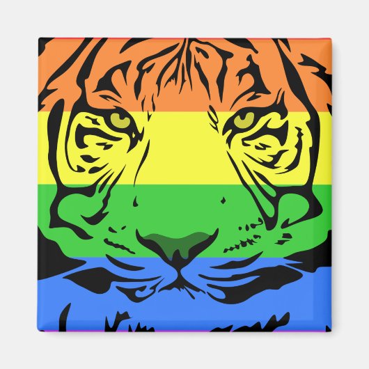 Rainbow Tiger Magnet (Vorne)