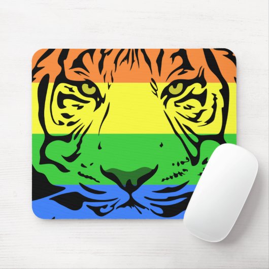 Rainbow Tiger Mousepad (Mit Mouse)