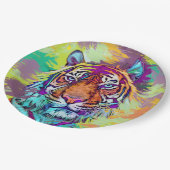 Rainbow tiger Paper Plate Pappteller (Schrägansicht)