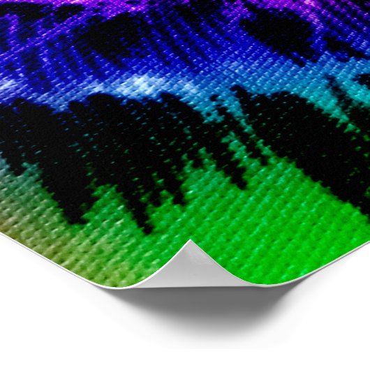 Rainbow Tiger Poster (Ecke)