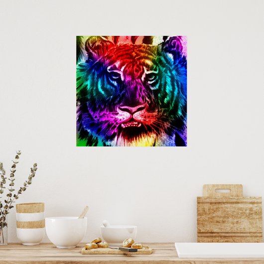 Rainbow Tiger Poster (Küche)
