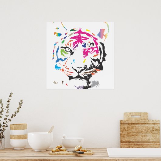 Rainbow Tiger Poster (Küche)