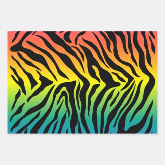 Rainbow-Tiger-Skins Geschenkpapier Set (Vorderseite 3)