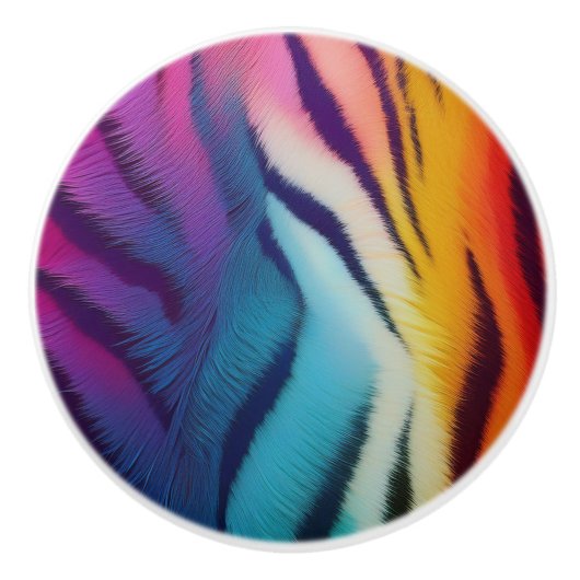 Rainbow Tiger Streifen Keramik Pull Keramikknauf (Vorderseite)