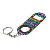 Rainbow Tiger Streifen Mini Flaschenöffner (Vorderseite Schrägansicht)