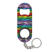 Rainbow Tiger Streifen Mini Flaschenöffner (Rückseite)