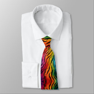 Rainbow Tiger Strip Krawatte