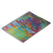 Rainbow Tiger Stripes Gefärbte Krawatte PhatDyes Notizblock (Linke Seite)