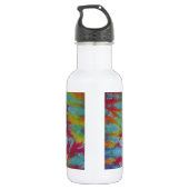 Rainbow Tiger Stripes Gefärbte Krawatte PhatDyes Trinkflasche (Rückseite)