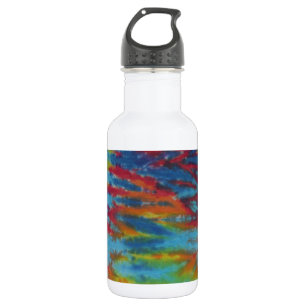 Rainbow Tiger Stripes Gefärbte Krawatte PhatDyes Trinkflasche