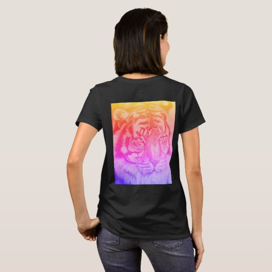 Rainbow Tiger T - Shirt (Schwarz voll)
