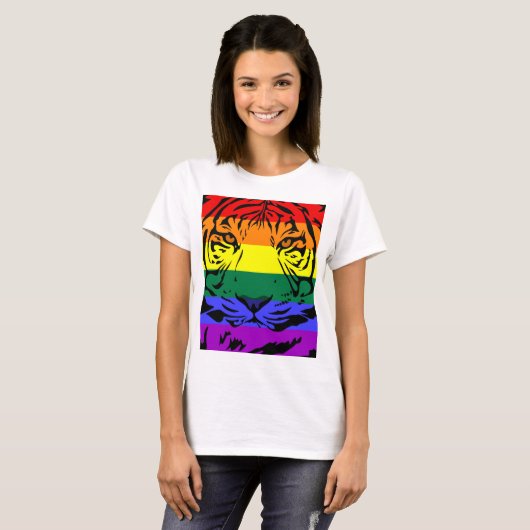 Rainbow Tiger T-Shirt (Vorne ganz)