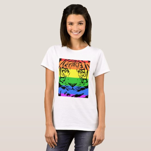 Rainbow Tiger T-Shirt (Vorne ganz)