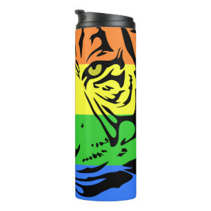 Rainbow Tiger Thermosbecher