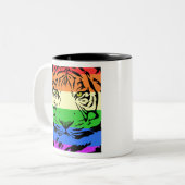 Rainbow Tiger Zweifarbige Tasse (Vorderseite Links)