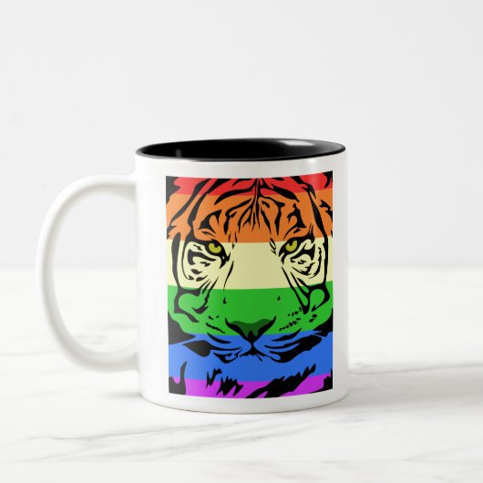 Rainbow Tiger Zweifarbige Tasse (Links)