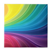 Rainbow Tile | Moderner Abstrakter Regenbogen Fliese (Vorderseite)
