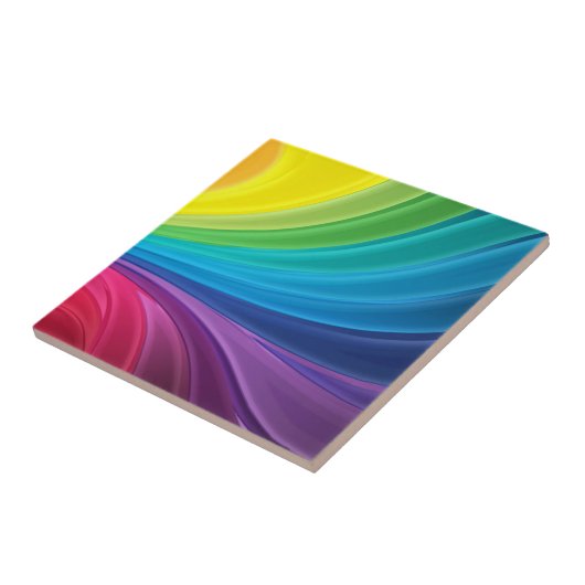 Rainbow Tile | Moderner Abstrakter Regenbogen Fliese (Seite)
