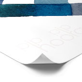 Rainbow Tile Patches Watercolor Art Print Poster (Ecke)