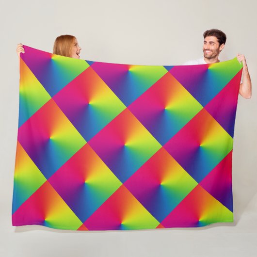 Rainbow Tiled Kissen Fleecedecke (Beispiel)