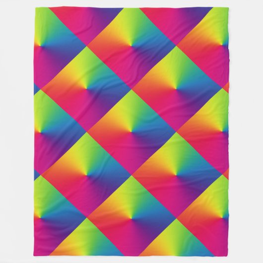 Rainbow Tiled Kissen Fleecedecke (Vorderseite)
