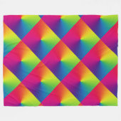 Rainbow Tiled Kissen Fleecedecke (Vorderseite (Horizontal))