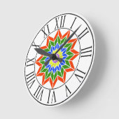 Rainbow Time Round Clock Runde Wanduhr (Winkel)