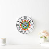 Rainbow Time Round Clock Runde Wanduhr (Zuhause)
