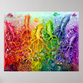 Rainbow Tintenfisch Poster (Vorne)