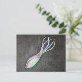 Rainbow Tintenfisch Postkarte (Stehend Vorderseite)