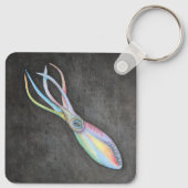 Rainbow Tintenfisch Schlüsselanhänger (Rückseite)