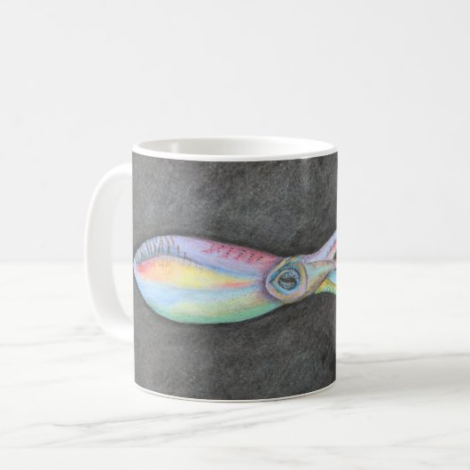 Rainbow Tintenfisch Wraparound Tasse (Vorderseite Links)