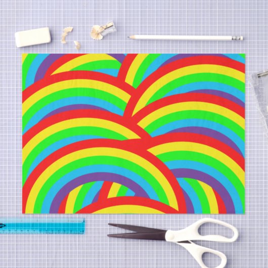 Rainbow Tissue - Farbenfrohe Geschenkwrake Seidenpapier (Handwerk)