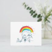 Rainbow Together Liebe Couple erstellen Postkarte (Stehend Vorderseite)
