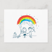 Rainbow Together Liebe Couple erstellen Postkarte (Vorderseite)