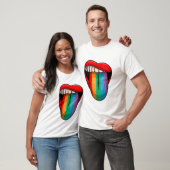 Rainbow Tongue Pride Month LGBTQ Bold Pride Design T-Shirt (Unisex)